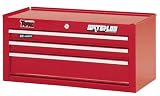 Waterloo TR51203 26-Inch Wide by 12-Inch Deep by 12-1/4-Inch High Professional Use Red 3 Drawer Intermediate Chest with Full Extension Ball Bearing Drawer Slides