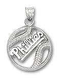 MLB Philadelphia Phillies Sterling Silver Pierced Baseball Pendant