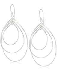 Argento Vivo Sterling Silver High Polished Open Triple Spiral Earrings