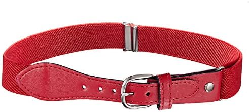 Fancy Kids Elastic Adjustable Red Belt with Leather Closure