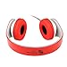 Intone I50 Mobile Stereo Headphones Headset with Microphone Earphones for Cellphone Smartphone Laptop Tablet Macbook Iphone headphones (Red)