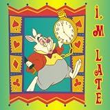 Alice in Wonderland Rabbit I'm Late Button B-DIS-0159
