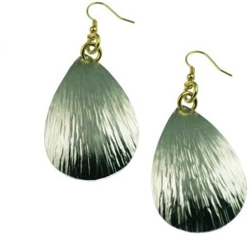 Aluminum Bark Tear Drop Earrings by John S Brana Handmade Jewelry - Super Lightweight - Hypoallergenic - High-Quality Durable Aluminum - Lifetime Guarantee