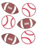 Review Funmade Bath Art by Saltbox Accessories 242 / Fun Football & Baseball Tub Appliques Set/10