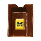 MICHIGAN WOLVERINES BROWN MAGNETIC WALLET MONEY CLIP