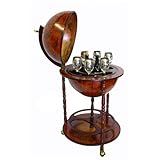 Sixteenth-Century Old World Map Reproduction Globe Bar