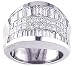 Jewelry : 4Ct. 14K. White Gold Invisible Diamond Anniversary Ring
