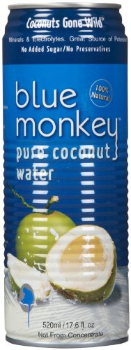 Blue Monkey Coconut Collection 100% Coconut Water - Original - 17.6 oz - 24 ct