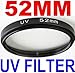 New 52mm Metal Ring UV / Protection Photographic Lens Filter