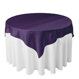 60 Inch Square Satin Overlay Purple60 Inch Square Satin Overlay