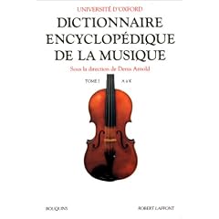 Dictionnaire encyclop�dique de la musique, tome 1