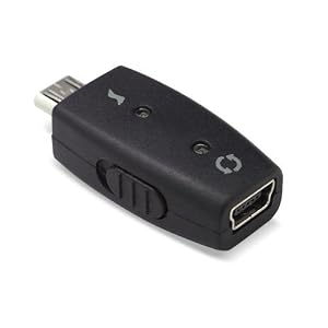Micro-USB変換アダプタ(mini USB Bタイプ)(通信・充電切替スイッチ付き) HAMIBMCBSW