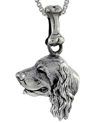 Sterling Silver English Cocker Spaniel Dog Pendant