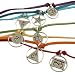 Set of 7 Chakra Pendants or Charms in Sterling Silver with FREE Ultrasuede Leather Cords (7)