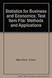 Test item file for Edwin Mansfield's Statistics for business and economics, fifth edition