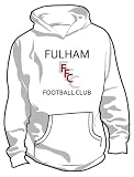 Fulham Basic Logo Soccer Hoodie, Adult Large - White