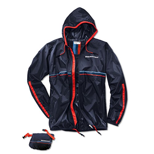 BMW Motorsport Unisex Rain Jacket - Dark Blue, Medium BMW Motorsport Unisex Rain Jacket - Dark Blue, Medium