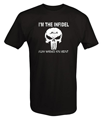 I'm the Infidel Punisher Skull Allah Warned You About T shirt - Xlarge
