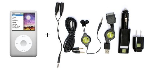 Apple iPod Classic 160 GB Silver (7th Generation) NEWEST MODEL (REFURBISHED) + iESSENTIALS KIT