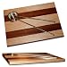 Sushi Set for 2 w/ Stainless Steel Soy Sauce Dishes and Chopsticks (Natural Maple & S...