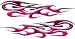 Full Color Tribal Reflective Fire Pink Flame Decals