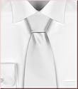Fashion Basic Seidenkrawatte Firenze uni Satin weiß