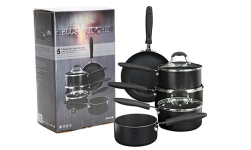 Ethos Hells Kitchen II 5-teiliges Kochgeschirr-Set aus Aluminium in HK-Geschenkbox, Eclips Preisvergleich