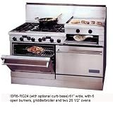 61 Residential Gas Range 6 Burners 24 Griddle & 2 Ovens IDR-6-G24