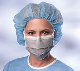 Prohibit Laser Surgical Mask - High Filtration Laser Surgical Mask, With Ties, Gray - Qty of 300