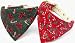 Pet Supplies : Holiday Candy Cane Dog Collar Bandana Set Size 14