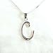 Sterling Silver Initial Charm Necklace, Letter C