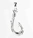 Fishing Hook Pendant - Silver Hawaiian Jewelry, * FREE Shipping from Hawaii