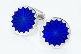 Sterling silver handmade cufflinks with enamel