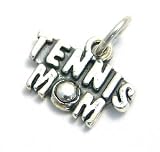 .925 Sterling Silver Tennis Mom Charm or Pendant - SilverChicks