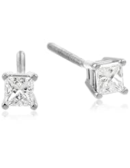IGI Certified 14k Gold Princess-Cut Diamond Studs (1/4 cttw, H-I Color, SI2-I1 Clarity)