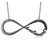 STAINLESS STEEL BLACK INFINITE DIRECTIONER NECKLACE 7.08 GRAMS