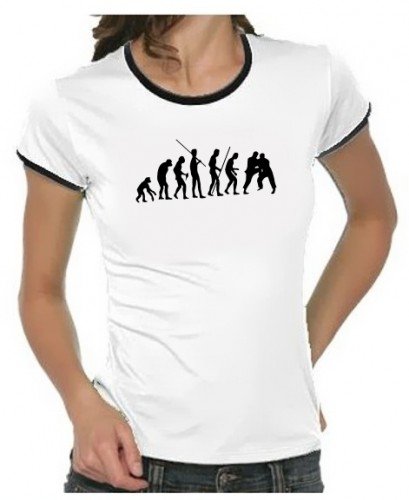 Coole-Fun-T-Shirts T-Shirt JUDO Evolution RINGER, wei&szlig;, S, 10735_RIGI-Weiss_GR.S Preisvergleich