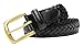 Toneka 796-BLK Men’s Woven Cowhide Full grain Braided Leather Dress Belt with Brass Buckle