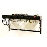 Xiafeng Six Bottle Wall Hanging Wine Holder with Glass Holder
