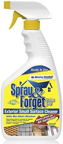 Spray and Forget 32 Ounce Pre Mixed Trigger Sprayer Eliminating Stains Caused by Mold, Algae, Moss, Mildew and Lichen by Spray &amp; Forget