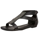 Miss Robertson Womens Latif Fisherman Sandal,Black Calf,6 M US - Womens Shoes Sandal