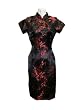 Red plum blossom short dress
