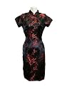 Red plum blossom short dress