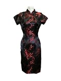 Red plum blossom short dress