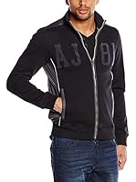 Armani Jeans Sudadera con Cierre (Negro / Gris)