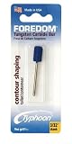 Foredom Typhoon Bur Coarse 1/4In Shank Cylinder Red
