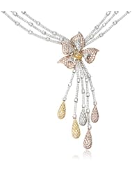 Diamond 18k Three Tone Gold Necklace