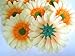 (12) BIG Silk Yellow Gerbera Daisy Flower Heads , Gerber Daisies - 3.5