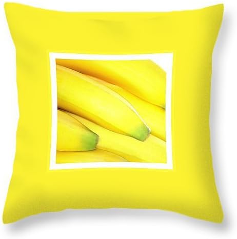 Banana Yellow Fruit Print Throw Cushion Case Cover Yellow 20"x20"