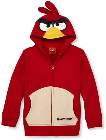 Angry Birds big red bird face hoodie jacket (4)